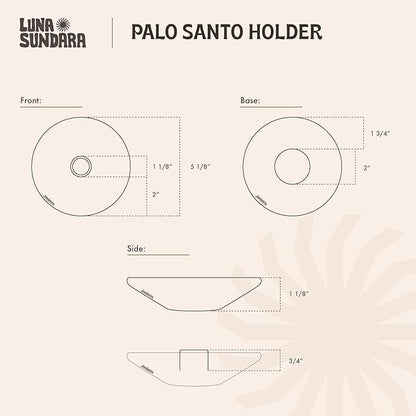 Luna Sundara Authentic Peru Pottery Palo Santo Stick Holder and Incense Holder with 5 Palo Santo Sticks Handmade Ceramic Smudge Bowl Sage Holder Black and White Polka Gift Set