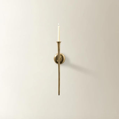 Z Gallerie One Piece Aspar Wall Sconce, Modern Candle Holder with Elegant Hook Design, Versatile Decorative Lighting for Indoor Wall Decor and Ambiance Setting, Gold (Candle Not Included)