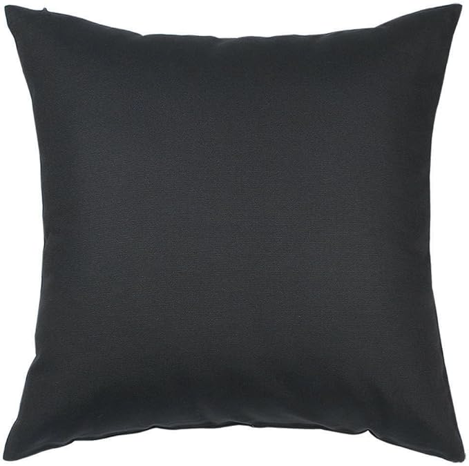 TangDepot Cotton Solid Throw Pillow Covers, 24" x 24" , Charcoal Gray, 1 Count (Pack of 1)
