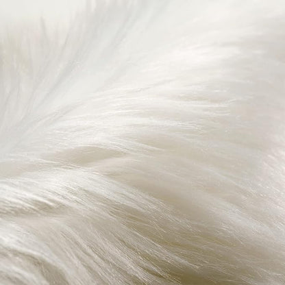 SERISSA White Faux Fur Rug 8x10 Feet, Fluffy Shaggy Area Rug Large Faux Sheepskin Fur Rugs Fuzzy Rug, Furry Throw Rug for Living Room, Bedroom, Nursery Room Decor (Rectangle, White)