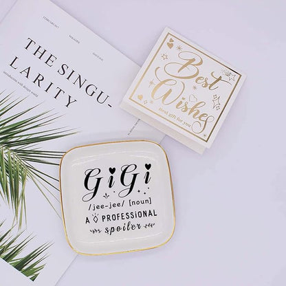 Littlefa Gigi Ring Dish Jewelry Tray,Birthday for Grandma,Gigi Noun