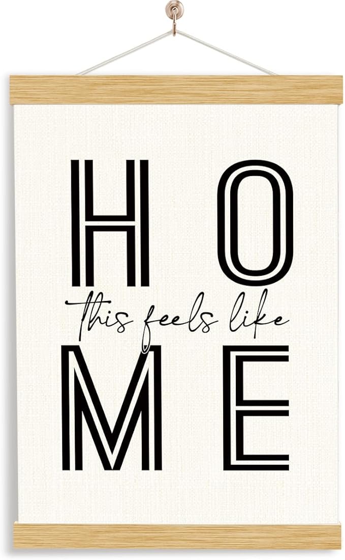 YGSDZY Home Canvas Poster, This Feels Like Home Poster, Canvas Hanging Posters for Door, Sweet House Decor for Front Door Porch Entryway, Living Room Decor, Housewarming Gift 11.8 * 15.7