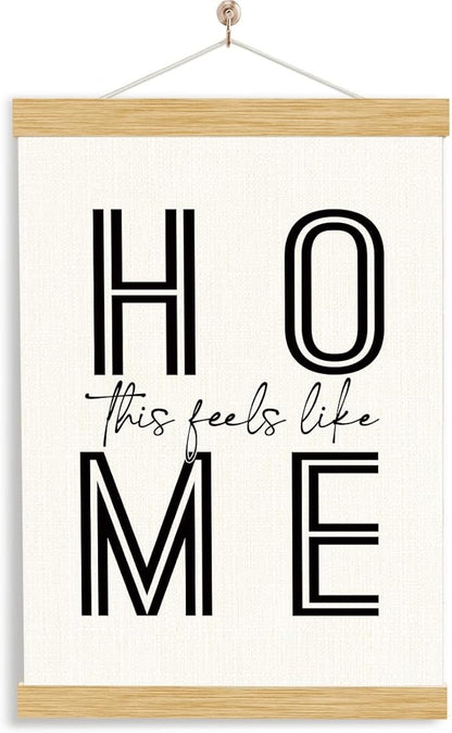 YGSDZY Home Canvas Poster, This Feels Like Home Poster, Canvas Hanging Posters for Door, Sweet House Decor for Front Door Porch Entryway, Living Room Decor, Housewarming Gift 11.8 * 15.7