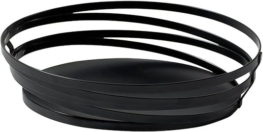 G.E.T. WB-972-MG 9" x 7" Oval Powder Coated Metal Gray Wire Serving Basket, Cyclone Collection