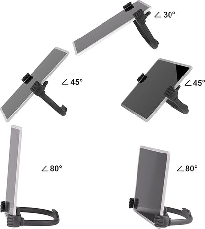 Honsky Adjustable Tablet Stand, Portable Phone Holder for Desk Bed - Multi-Angle Drawing Stand Compatible with All Tablets (2 Pack of Black)