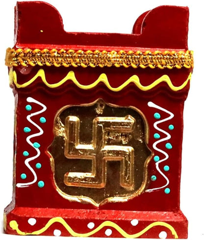Tulsi Clay Diya Diwali Dia for Tulsi Plant Puja Pooja Multi Colored Terracotta Earthen Vilakku Oil Lamp Diyas Natural Mitti Deepawali | AE000242-02 (2.2 inch)