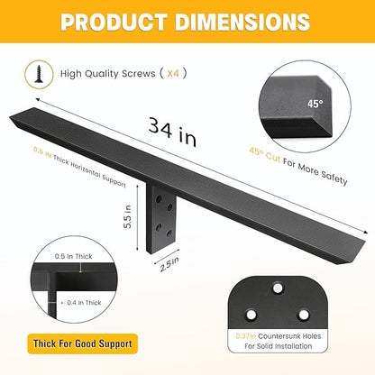 Hidden Countertop Support Bracket 34 Inch 2 Pack Heavy Duty Granite Support Bracket for Kitchen Island Bar Top Countertop