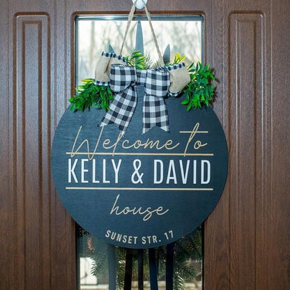 Personalized Family Name Front Door Sign, Custom Welcome Entry Hanger, Rustic Home Wall Display, Modern Accent Decoration, Unique Gift For New Families And Special Occasions Doorsign_281125_SR6_11