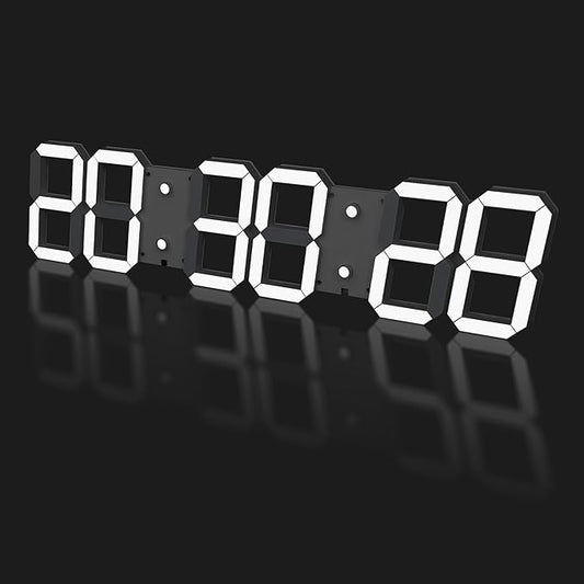 Large Digital Wall Clock 27" with Remote Control,3D Led Clock Adjustable Brightness Timer 12/24 Hr Time/Date/Temperature for Living Room/Office/Restaurant