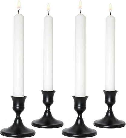 Candlestick Holders, Black Metal Taper Candle Holder, Vintage Candle Holders for Pillar Candles, Table Mantel Wedding Festive Decor Party Party Decor Christmas Decorations,Set of 4