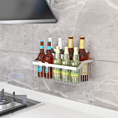 Wire Baskets, SUS304 Stainless Steel Storage Baskets, Durable Baskets for Storage Wall Mount, Hanging Wire Baskets Wall Mount Baskets for Kitchen, Bathroom, Closets - 4 Set