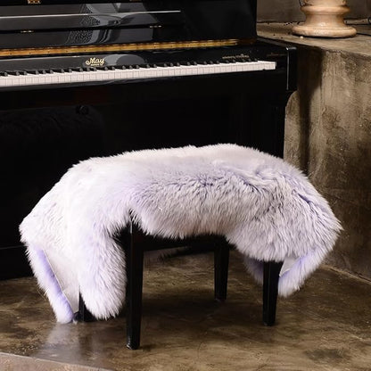 LLB Genuine Sheepskin Area Rug Wool Rug Fur Carpet Fluffy Shaggy Fur Rug for Living Room Kids Bedroom Real Sheepskin Throw Lambskin Rugs Sofa Mat Chair Seat Covers (Taro Purple, 2 x 3 ft Sheepskin)