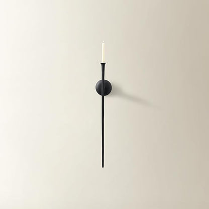 One Piece Aspar Wall Sconce, Modern Candle Holder with Elegant Hook Design, Versatile Decorative Lighting for Indoor Wall Decor and Ambiance Setting, Black (Candle Not Included)