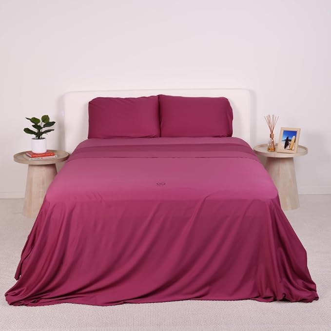 THE LAD COLLECTIVE 2.0 Bedding Set - 4 Piece Sheet & Pillow Case Set, Custom Blend, Soft, Comfortable, Temperature Regulating, & Easy-to-Use - (King, Aspen)