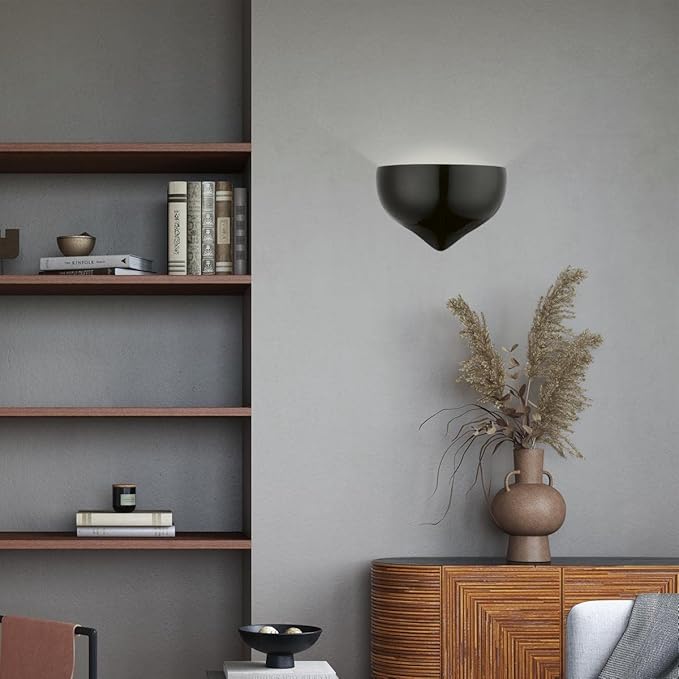 Livex Lighting, 40987-68, Amador, Half Moon Sconce, Shiny Black