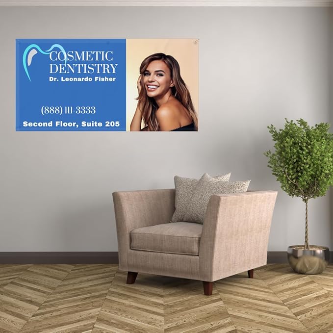 Custom 3x6 Indoor or Outdoor Heavy Duty Vinyl Banner for Business, Birthdays, Holidays, & Special Events (16, Ounces)
