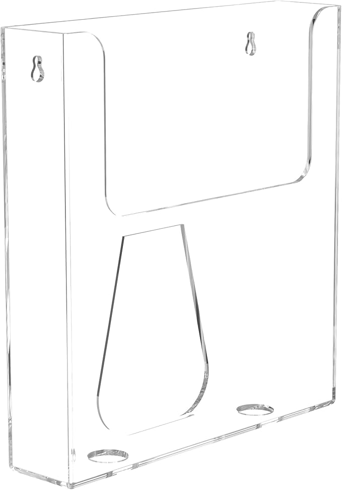 Acrylic Brochure Holder for Wall Mounting, Clear Display for 8.5" x 11" Flyers, Literature Holder for Magazines, Pamphlets, Menus, Includes Screws & Plastic Anchors – Pack of 20