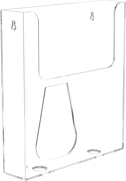 Acrylic Brochure Holder for Wall Mounting, Clear Display for 8.5" x 11" Flyers, Literature Holder for Magazines, Pamphlets, Menus, Includes Screws & Plastic Anchors – Pack of 20
