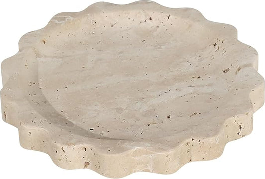 Marble Jewelry Tray, Catchall Bowl for Rings & Keys - Vanity Organizer with Natural Stone Design, Home Deco, yuanxinghuabiantuopan
