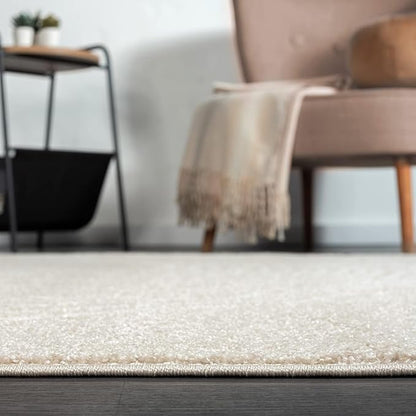 Abani Nuevo Collection Area Rug - Transitional Beige/Cream Design -2' x 3' - Easy to Clean - Durable for Kids and Pets - Non-Shedding - Medium Pile - Soft Feel - for Living Room, Bedroom & Office