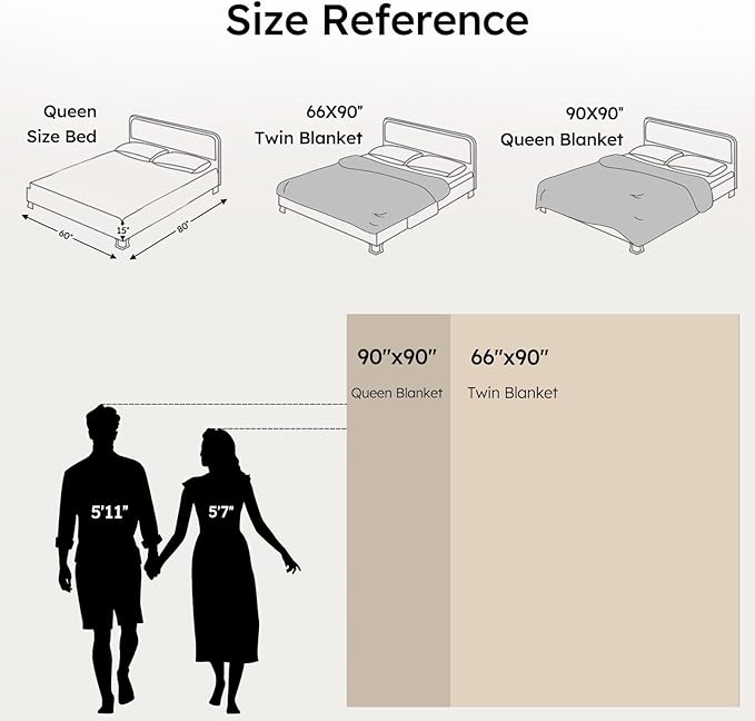100% Cotton Muslin Blanket Twin XL Size 66" x 90" for Bed Couch Summer Gauze Blanket for Adults Lightweight and Breathable Grey