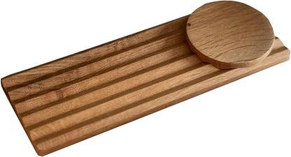 Pen Holder Wave Pen Tray Wooden Desk Organizer,Pencil Holder,Fountain Tray,Pencil Organizer Organizer for Desk (Oak)