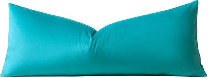 Artscope Luxury Velvet Lumbar Pillow Cover Super Soft Decorative Rectangle Throw Pillow Covers Case Cushion Covers for Sofa Couch Bedroom Car Decor 14x36 Inch Turquoise