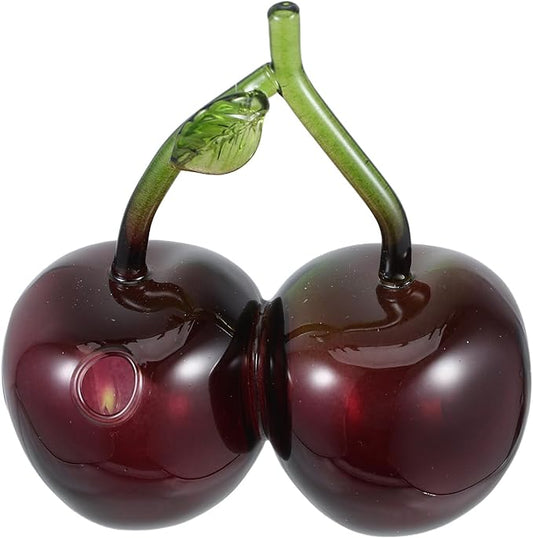 Garneck Glass Cherry Hydroponic Bud Vase Small Flower Vase for Home Décor and Office Floral Arrangements