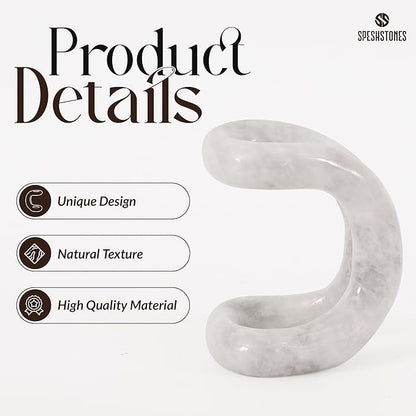 Marble Pen Holder for Desk 4 Inch White Pencil Holder for Desk Accessories & Workspace Organizers - Stone Stationary Holders for Office Decor - Pen Organizer for Gifts
