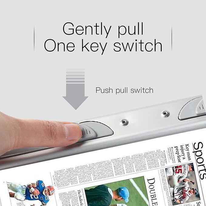 Aluminum Alloy Newspapers Holders for Office，Home,Newspaper Rack Can Hold 30 pages,Newspaper Hanger Holding Files on the Wall to Save the Space