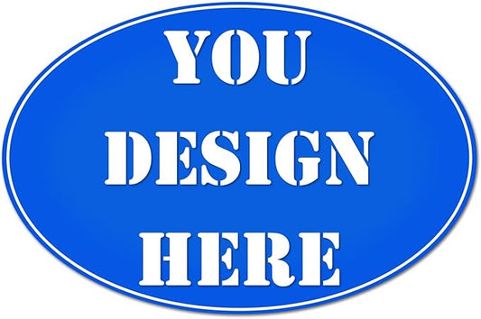 Custom Personalized Labels, Custom Stickers with Any Image Logo and Text. Business Logo Thank You Labels (Oval, 4x2 Inch)