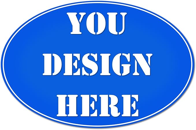 Custom Personalized Labels, Customized Stickers with Any Image Logo and Text for Business, Thank You Labels (Oval, 3X1 Inch)