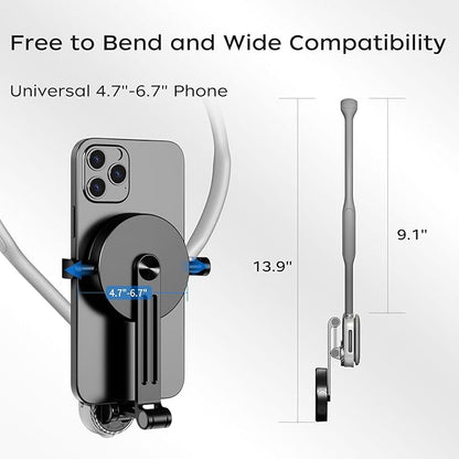 FUNSNAP Magnetic Neck Mount for Phones, POV Phone Holder Hand Free Chest Stand Video Recording Vlog for iPhone 16 15 14 13 Android Phones