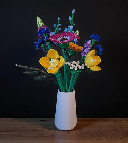 Simple Vase for Flowers Plants, Matte Vases for Modern Table Shelf Home Decor Wedding Boho Decor, 6" H Frosted Elegant Ceramic Vase for Pampas Grass Fluffy Stem Bouquet Lavender Flowers (White, 1)