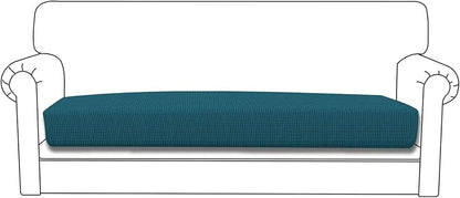 Easy-Going Stretch Cushion Cover Sofa Cushion Furniture Protector Sofa Seat Sofa slipcover Sofa Cover Soft Flexibility with Elastic Bottom(Sofa Cushion, Peacock Blue)