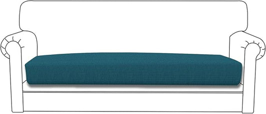 Easy-Going Stretch Cushion Cover Sofa Cushion Furniture Protector Sofa Seat Sofa slipcover Sofa Cover Soft Flexibility with Elastic Bottom(Sofa Cushion, Peacock Blue)