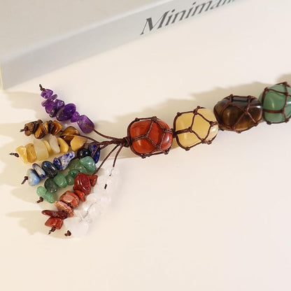 Anjiucc Handmade Crystal Window Car Hanging Ornaments 7 Chakra Home Ornament Yoga Meditation Decoration