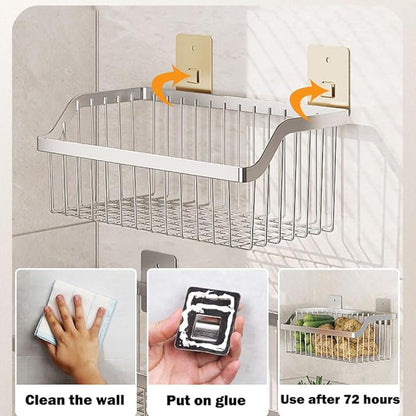Stainless Steel Hanging Wire Basket Organizer - L 13.78Inch for Cabinet Pantry, Kitchen, Bathroom Storage