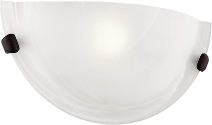 Livex Lighting 4271-07 Oasis 1-Light Bronze Wall Sconce , White