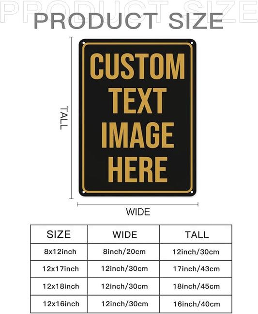 Custom Metal Signs - Personalized Signs for Office, Home, Bar - Indoor/Outdoor Use - 17"x12"