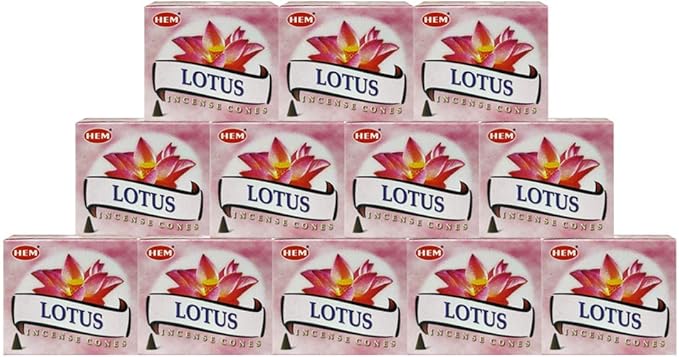 Lotus Incense Cones and Cone Incense Burner Bundle Insence Insense Hem Incense