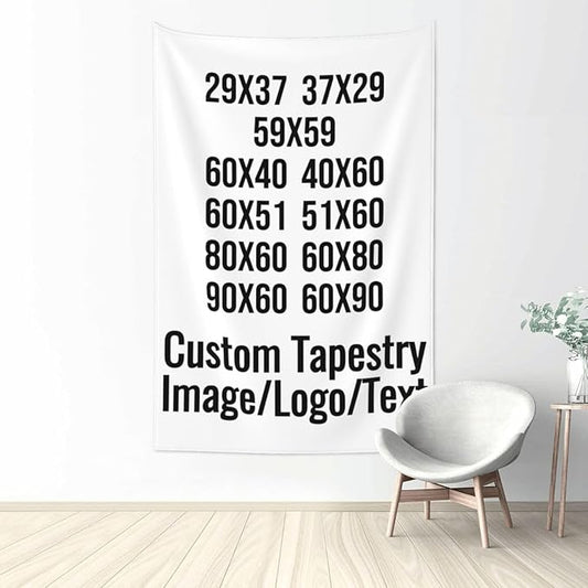 Customizable Tapestry Upload Images Add Your Picture Logo Text Backdrop For Bedroom Wedding 40x60 Tapestry
