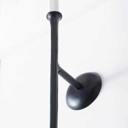 Z Gallerie One Piece Aspar Wall Sconce Long Candle Holder in Black Finish, Retro Chic Wall Decor for Living Room,Vintage Candle Wall Sconce with Timeless Appeal(Candles not Included)