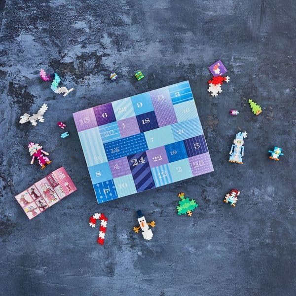 PLUS PLUS Christmas Advent Calendar 2025, 25 Kids Building Block Toys, Mini 3D Puzzle Kits, Fun Holiday Countdown Stem Gifts, 600 Pieces - Arctic Adventure