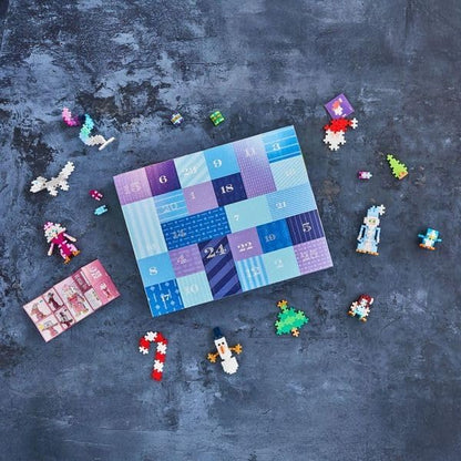 PLUS PLUS Christmas Advent Calendar 2025, 25 Kids Building Block Toys, Mini 3D Puzzle Kits, Fun Holiday Countdown Stem Gifts, 600 Pieces - Arctic Adventure
