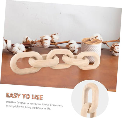 LIFKOME Chain Link Decor Aesthetic Decoration for Living Bedroom and Farmhouse Unique Present for Special Occasions Elegant Wood Knot Display for Home and Events