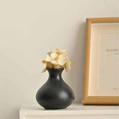 Colorful Ceramic Vase Set of 5, Small Bud Mini Vases for Flowers, Decorative Vase for Floral Arrangements, Table, Cabinet, Living Room, Entryway, Home Decorations