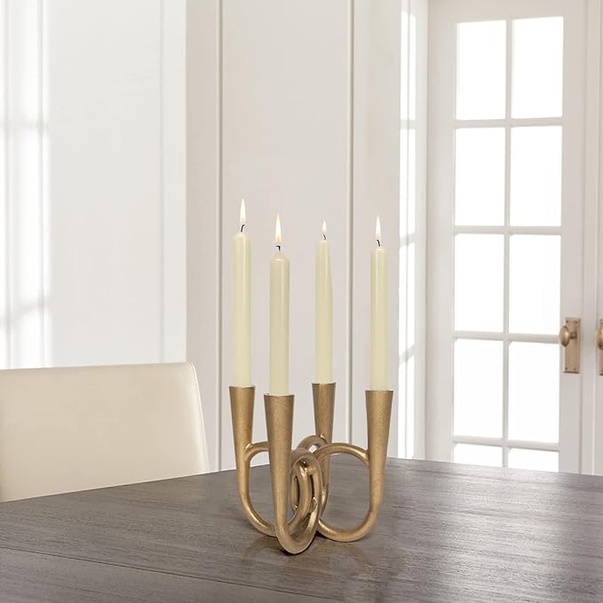 Antique Brass Candle Holder, Iron Taper Candle Holders, Vintage Cast Iron Decorative Candle Stands, Tall Candle Holders for Wedding, Dining Table, Home Decor