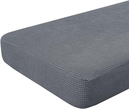 Hokway Couch Cushion Covers Stretch Cushion Covers Sofa Seat Cushion Slipcover Cushion Protector(Light Gray, Large)