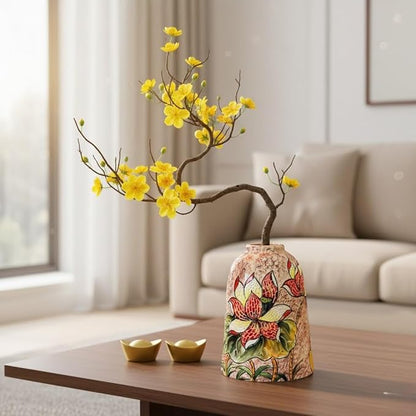 Handmade Mosaic Ceramic Vase – Lotus Design – 26 cm (10.2 in) – Home Décor – Heritage T&T Mosaic Collection – Bat Trang Vietnam
